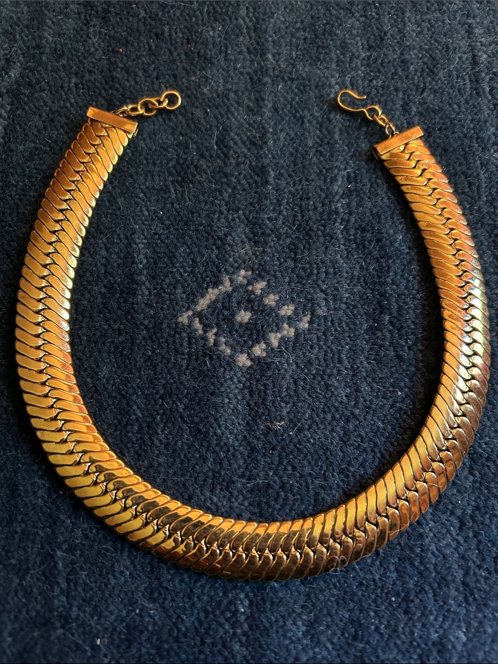 Gold Herringbone Collar Necklace - Women Jewelry